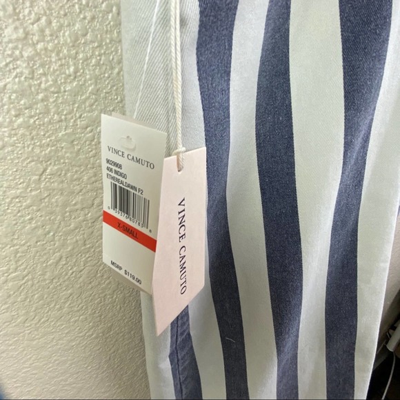 Vince Camuto Womens Denim Striped Overall Dress - Picture 4 of 5